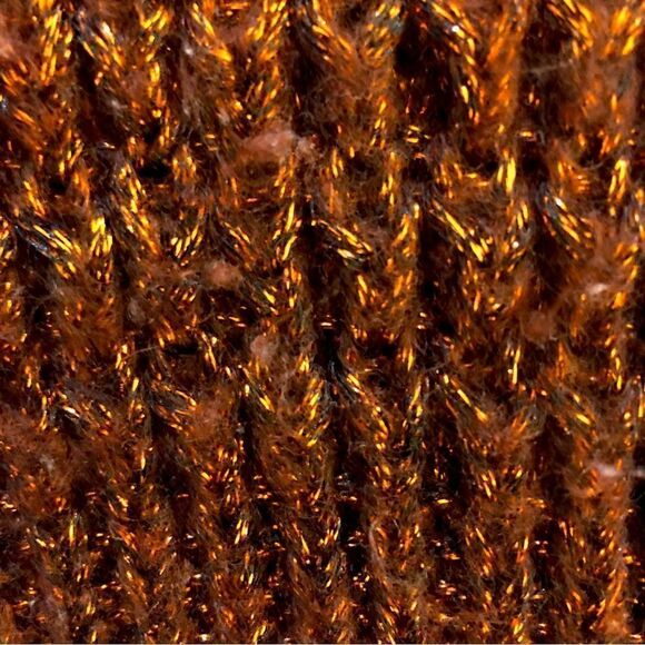 EXPRESS PUFF SLEEVE COPPER GLITTER SPARLE SWEATER - Picture 2 of 4